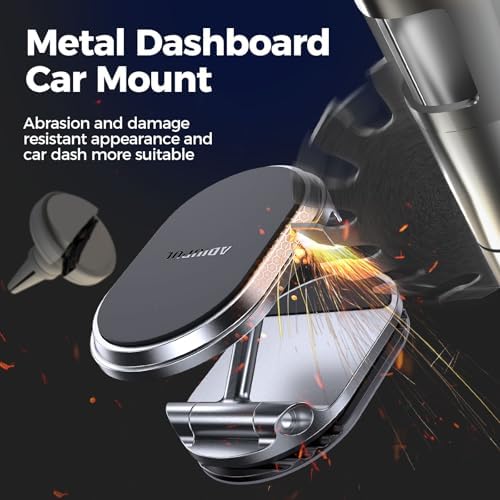 Ultimate Magnetic Phone Holder for Car – 6 X Strong Magnets, 360° Adjustable Rotation, Easy Install Dashboard Mount – Universal Compatibility for All Smartphones – Sleek Black Design for Modern Vehicles – Enhance Your Driving Experience with Hands-Free Navigation and Secure Phone Access