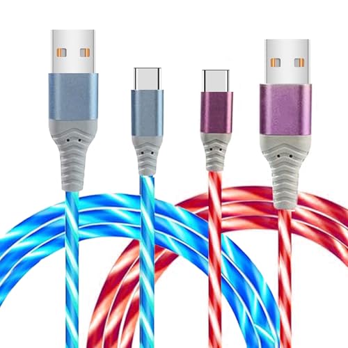 Illuminate Your Charging Experience with the 6.6 FT Light Up USB Type C Charger Cable – 3 A Fast Charge LED Cord for i Phone 16/15 Series & Samsung Galaxy S20/S10/S9/S8, LG V40/V30 – Stylish, Durable, and Enhanced Compatibility for Modern Devices