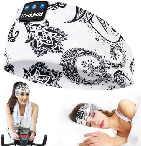 Revolutionary Wireless Sleep Headband with HD Sound: Ultimate Comfort Bluetooth Earphones for Relaxation, Fitness, and Travel – Sweat-Resistant Eye Mask for Active Lifestyles and All-Night Use