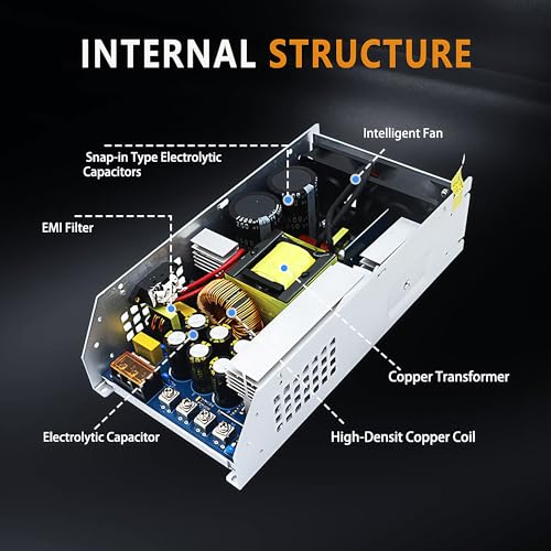 High-Performance 600 W AC to DC Power Adapter – Universal 110 V/220 V Input to Stable 12 V Output – Perfect for LED Lighting, CCTV Surveillance, and RV Power Solutions – Robust 50 A Switching Regulator for Dependable Energy Delivery and Enhanced Device Compatibility