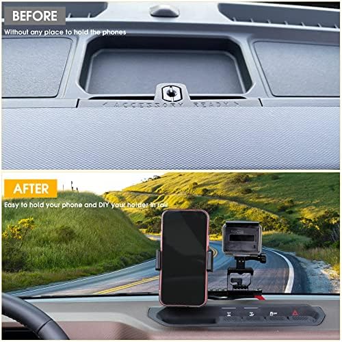 BESTAOO Premium Adjustable Dash Phone Mount for 2021-2025 Ford Bronco – Essential Driver-Side Cell Phone Holder for Effortless Navigation & Communication – Superior Stability with Universal Smartphone Compatibility