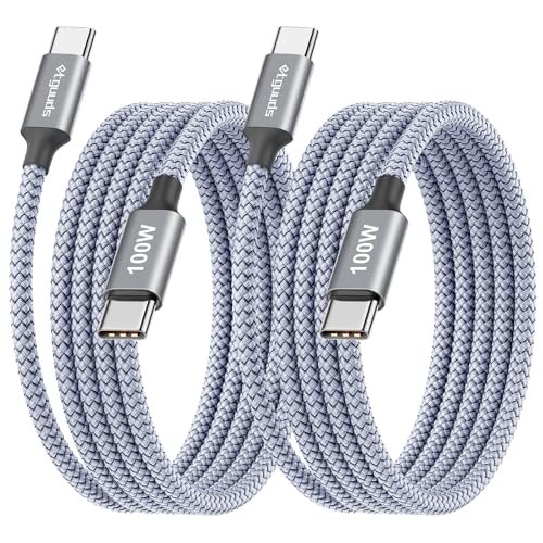 Elevate Your Charging Experience with the etguuds 100 W USB C Cable – 8 ft, 2-Pack Fast Charging Type C Charger Cord for Seamless Power Delivery to Mac Book, i Pad, i Phone 16/15 Pro Max, Samsung Galaxy S24/S23, and Google Pixel – Ultimate Compatibility and Durability for On-the-Go Efficiency
