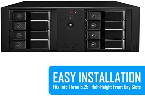 Kingwin Universal Hot Swap Mobile Rack for 2.5” & 3.5” SSD/HDD – Effortless Internal Tray-Less SATA Hard Drive Backplane Enclosure with 6 Gbps Support for SATA I/II/III & SAS I/II – Ultimate Flexibility and Enhanced Data Transfer Speed for Efficient Storage Management