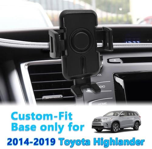 WAAPAK Premium Smartphone Holder for 2014-2025 Toyota Highlander – Stylish Car Mount for Enhanced Navigation and Hands-Free Calling – Perfect Fit for Thick Cases – Easy Installation with Adjustable Viewing Angles – Durable Auto Accessory for Modern SUV Interiors