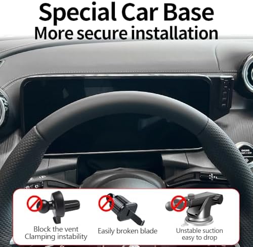 Mercedes Benz C-Class & GLC-Class Phone Holder – Premium Dashboard Mount for C260, C200, C300 (2014-2022) – Sleek, Adjustable, and Easy Installation for Ultimate Hands-Free Navigation Accessory