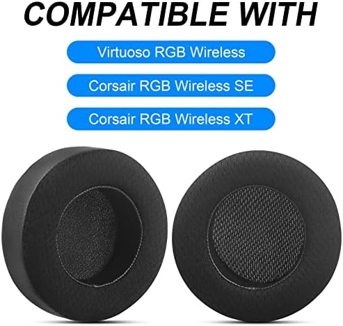 Gvoears Premium Replacement Ear Pads for Corsair Virtuoso RGB Wireless SE XT Headset – Ultimate Comfort with Enhanced Thickness, Breathable Mesh Fabric, and Luxurious Protein Leather for Superior Noise Isolation and Extended Gaming Sessions