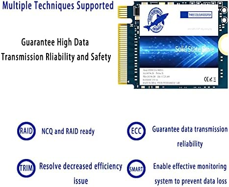 Unleash Gamer Potential with Dogfish 256 GB M.2 2230 NVMe PCIe 4.0 SSD – Ultimate Speed and Reliability for Steam Deck, PS5, Surface Pro, Laptops & Desktops – Boost Performance with 3 D TLC NAND Technology for Seamless Gaming and Fast File Transfers