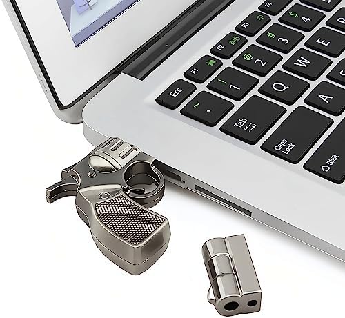 Sleek 128 GB Golden Bullet USB 3.0 Flash Drive – High-Speed Metal Memory Stick with Keychain for Effortless Data Storage and Transfer, Compatible with Windows & Mac, Durable & Portable Design