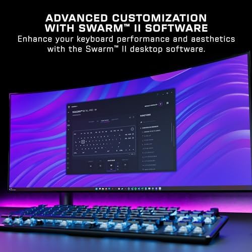 Experience Unmatched Gaming Precision with Turtle Beach Vulcan TKL Tenkeyless Mechanical Keyboard – Linear Titan Switch, Customizable AIMO RGB Lighting, Durable Aluminum Build, and Portable USB-C Connectivity for Ultimate Performance and Style