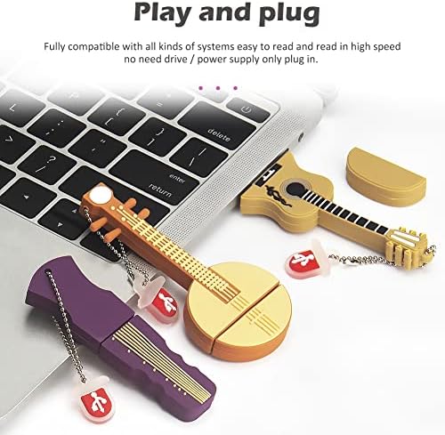 LEIZHAN 16 GB Fruit-Shaped USB Flash Drive Set – Adorable Pineapple, Carrot, Banana, and Strawberry Designs for Fun Data Storage – Perfect Gift for Students and Professionals – 64 GB Total Capacity with Enhanced USB 2.0 Compatibility – Lightweight and Durable Memory Sticks for Easy File Transfer and Backup