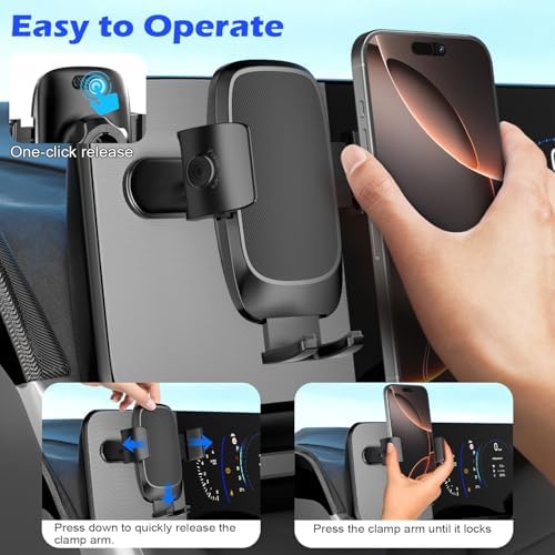 Car Phone Holder Mount for Hyundai Ioniq 5, Magnetically Attaches to Metallic Dashboard for 2024 2025 Hyundai Sonata, Kona & loniq5 2022-2025, Wide Clamp for 4-7.2 inch Smartphones – Enhanced Compatibility and Speed