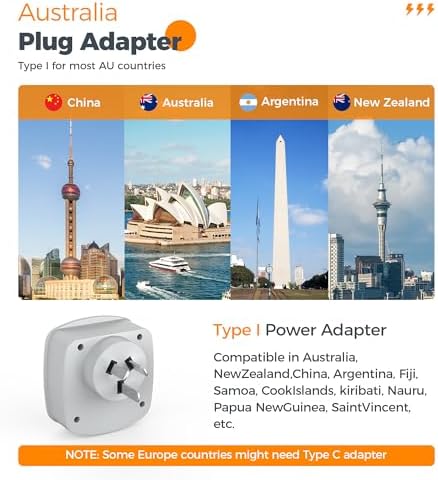 Ultimate TESSAN Type G UK Travel Plug Adapter with Dual USB Fast Charger Ports – Compact US to UK Power Converter for Effortless Global Connectivity in Scotland, London, Ireland, Kenya, Dubai & Qatar