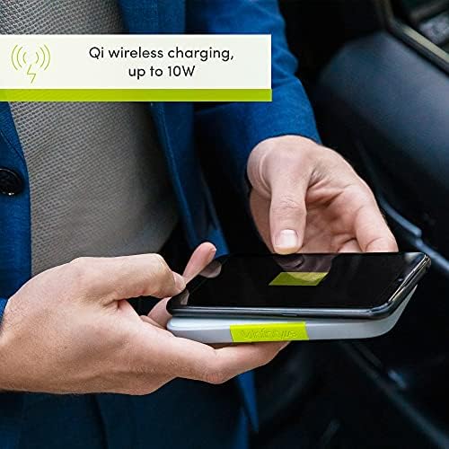 Ultra-Sleek Instant Go 5000 Wireless Power Bank – 5000 m Ah Fast Charging Portable Charger with Qi Compatibility for Effortless Device Power-Up – Elegant Black Design for On-the-Go Lifestyle