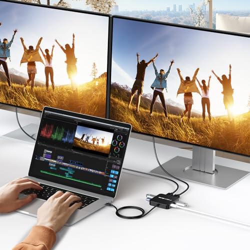 Elevate Your Work Efficiency with the ACASIS Dual HDMI Docking Station – Power Up with 100 W PD Charging, Experience Stunning 4 K Display, and Enjoy Lightning-Fast 5 Gbps USB-C & USB-A Connectivity for Dell, HP, Lenovo, Surface, and Yoga Laptops – The Ultimate All-in-One Hub for Professionals and Tech Lovers
