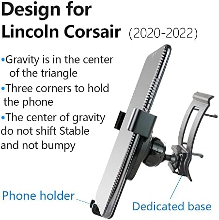Custom-Fit Car Phone Holder for Lincoln Corsair 2020-2025: Secure Mount for Hands-Free Navigation & Enhanced Driving Safety – Sleek SUV Accessory with 360° Rotation and Easy Installation