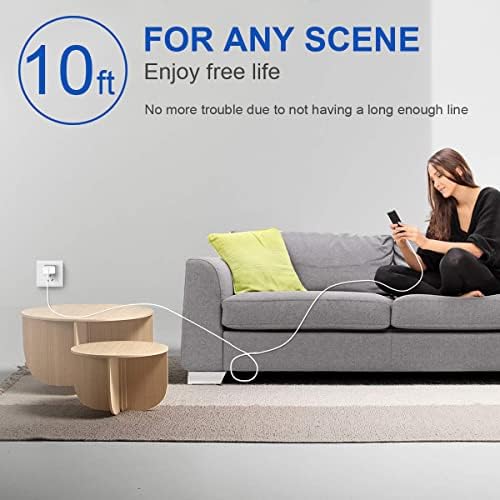 10 Ft i Phone Fast Charger 2-Pack – 20 W Super Fast Charging Cables for i Phone 14/13/12/11 Pro Max, Plus, Mini, and i Pad – Enhanced Durability, Flexibility, and Rapid Power Delivery for Ultimate Convenience