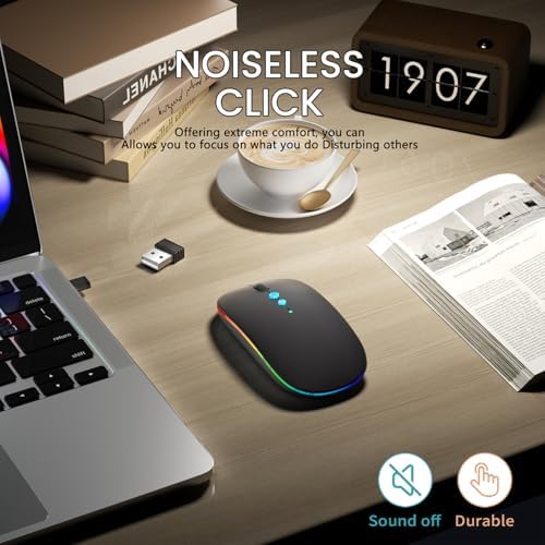 Elevate Your Computing Experience with the Q23 S Black Wireless Mouse – Rechargeable, Dual Mode USB-A & Type-C, Silent Operation, and 3 Adjustable DPI for Ultimate Precision and Versatility Across Laptops, Macs, PCs, and Android Devices