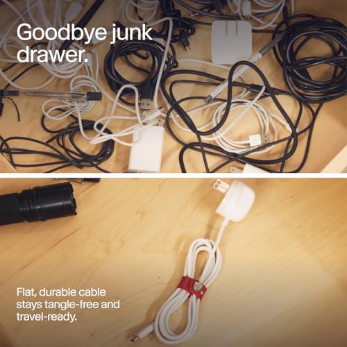 Twelve South Power Cord 30 W USB-C Fast Charger with 4 ft Tangle-Free Cable and Compact Wall Adapter – Universal Compatibility for i Phone, i Pad, Samsung, Mac Book Air & More – Sleek Slate Design for Home & Travel Efficiency