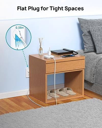 Ultimate Travel Power Strip with Fast Charging USB-C, 3 Spacious Outlets, and 2.6 FT Cord – Perfect for Hotels, Cruise Ships & On-the-Go Power Needs – Compact & Lightweight Design for Effortless Portability and Enhanced Device Compatibility