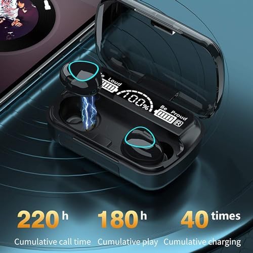 Unleash Your Audio Experience with IPX7 Waterproof Wireless Earbuds – 136 Hours of Playtime, Bluetooth Headphones for Sports & Everyday Use, Digital Display Charging Case, Enhanced Compatibility for i Phone, Android & TV, Crisp Sound Quality with Built-in Microphone for Hands-Free Calls