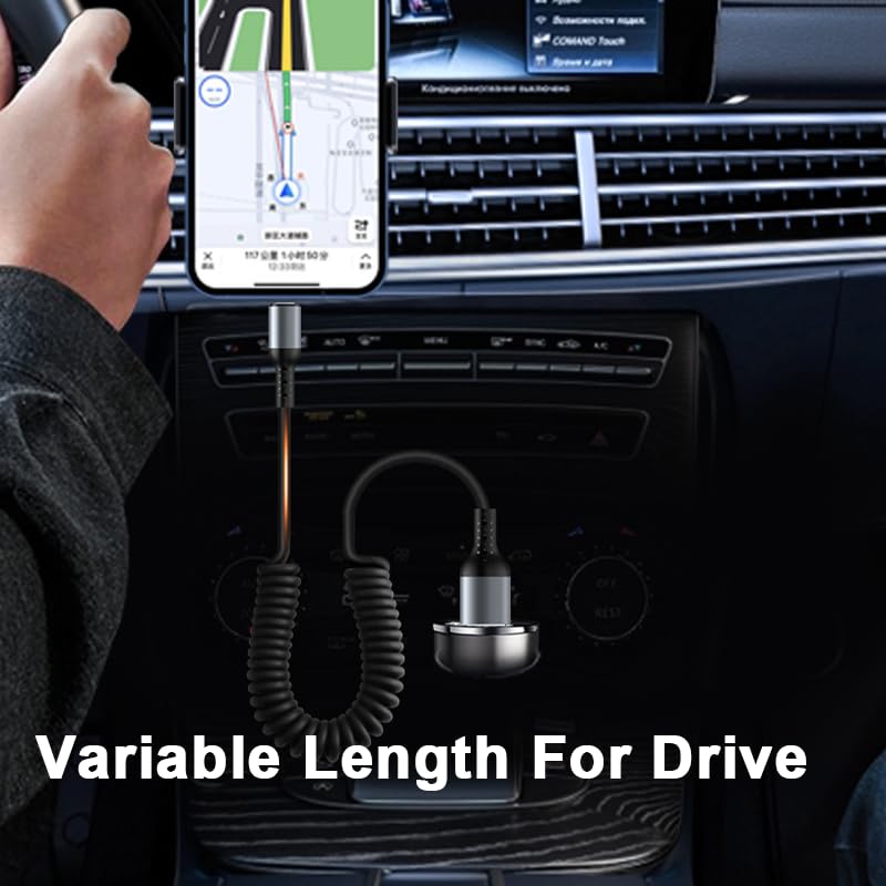 Coiled USB C to USB C Cable 3 ft – Dual Pack Retractable Charging Solution in Pink for Fast Data Transfer and Compatibility with i Phone 16, 15 Pro Max, Samsung Galaxy S24/S23, Moto G8, and Google Pixel – Perfect for Carplay and Android Auto