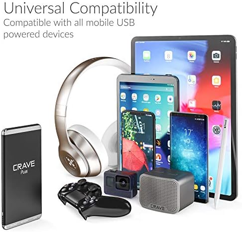 Ultra-Slim Crave 10,000 m Ah Power Bank – High-Performance Aluminum Portable Charger with Quick Charge QC 3.0 & Dual USB/Type-C Outputs – Essential External Battery Pack for i Phone, i Pad, Samsung & More – Reliable Power for Busy Lifestyles