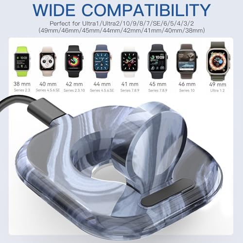Elevate Your Apple Watch Charging Experience with Our Advanced Magnetic Dock – Ultra-Fast Charging Station for Series 2-10 and Ultra 1 2, Nightstand Mode Functionality, Compact Design for Travel, Superior Stability for Everyday Use, Effortless Power Delivery and Modern Aesthetic