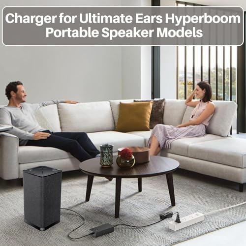 Ultimate Ears Hyperboom 19 V AC Power Adapter – Reliable Charger for Uninterrupted Bluetooth Sound – Lightweight, Durable Power Supply for Enhanced Audio Experience – Compatible with Models S00175, 884-001085, 984-001591, 984-001689 – Perfect for Parties, Picnics, and Home Use