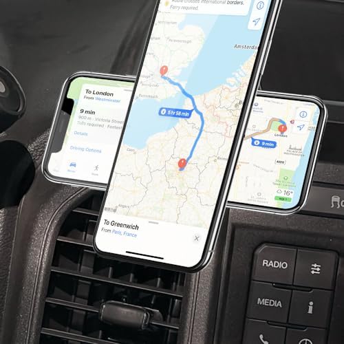 Ford F-150 2015-2020 Magnetic Phone Holder – BEERTE 360° Adjustable Car Mount for 4-7″ Smartphones – Secure Navigation Accessory for Enhanced Driving Safety and Convenience