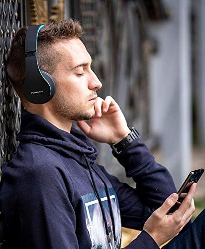 Experience the Ultimate in Comfort and Sound with Power Locus Stylish Purple & White Wireless Over-Ear Headphones – Hi-Fi Stereo Quality, Foldable Design for Travel, 12-Hour Battery Life, and Built-In Microphone for Hands-Free Calls – Perfectly Compatible with i Phone, Samsung, and LG Devices