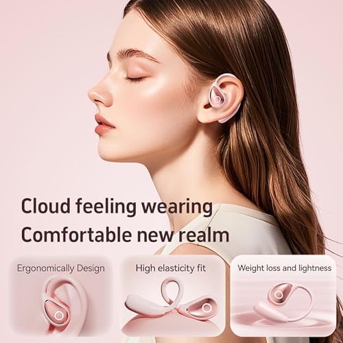 Open Ear Wireless Bluetooth Earbuds for Active Lifestyles – Advanced Air Conduction Technology, Superior Sweat Resistance, and Long-Lasting Battery in LED Charging Case – Ideal for Running, Safe Driving, and Daily Fitness Use