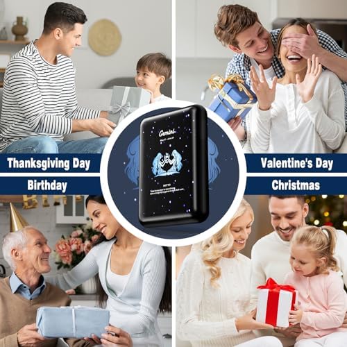 Compact 10000 m Ah Mini Power Bank – Fast Charging Portable USB-C Charger with Virgo Constellation Design for i Phone, Samsung, and Tablets – Ideal Gift for Tech Enthusiasts and Festival Celebrations – Enhanced Portability and Efficiency