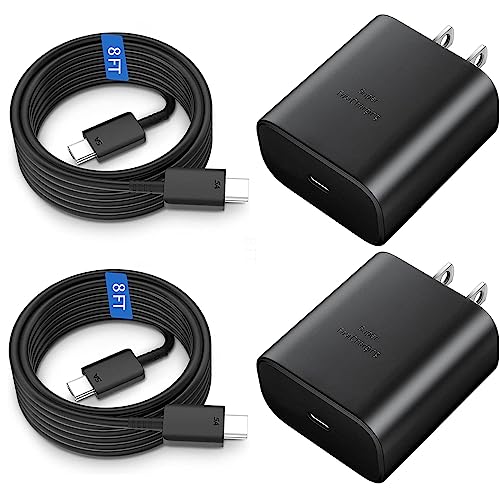 Ultra-Fast 45 W Samsung USB-C Wall Charger with 6.6 FT Cable – Optimal Charging Solution for Galaxy S25 Ultra, S24, S23, S22, Note 10/20 & Tab S8/S7 – Compact Design with Advanced Safety Features for Rapid Device Power-Up