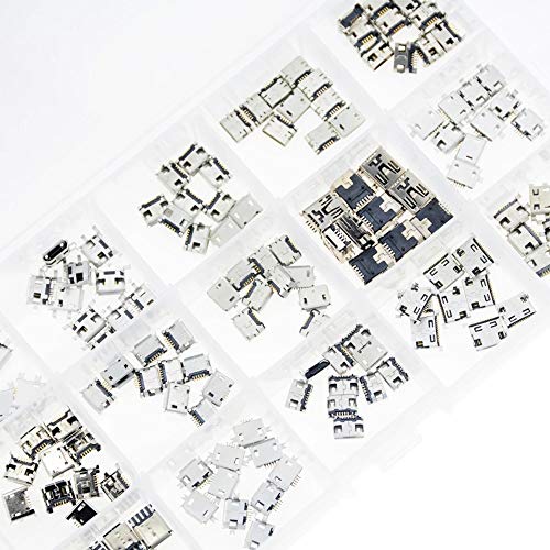 Versatile 100-Piece Type-C USB 3.1 Charging Dock Connector Kit – 10 Models with 6-Pin and 16-Pin Options for Enhanced Device Compatibility and Rapid Charging Solutions for Mobile Repairs