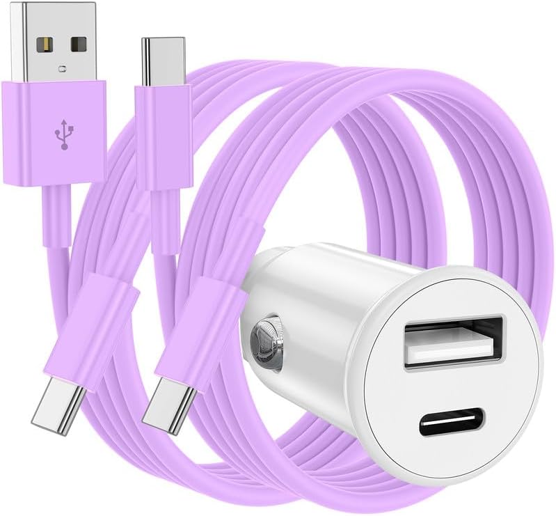 High-Power USB C Car Charger for i Phone 16 & 15 Series – 40 W Dual Port Fast Charging Adapter with 3 FT USB-C to C & A to C Cables – Versatile Compatibility for i Pad, Samsung, and More – Compact Design for On-the-Go Convenience and Enhanced Safety Features