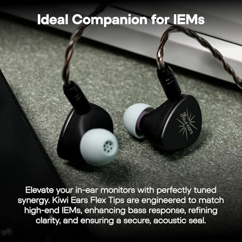 Linsoul Kiwi Ears Flex Silicone Replacement Earbud Tips – Premium Noise Isolation IEM Tips for KZ ZS10 Pro 2, Super Mix 4, Hype4, Orchestra Lite, and Cadenza | Custom Comfort and Enhanced Sound Clarity (Available in S/M/L Sizes, Stylish Green) – Transform Your Audio Experience