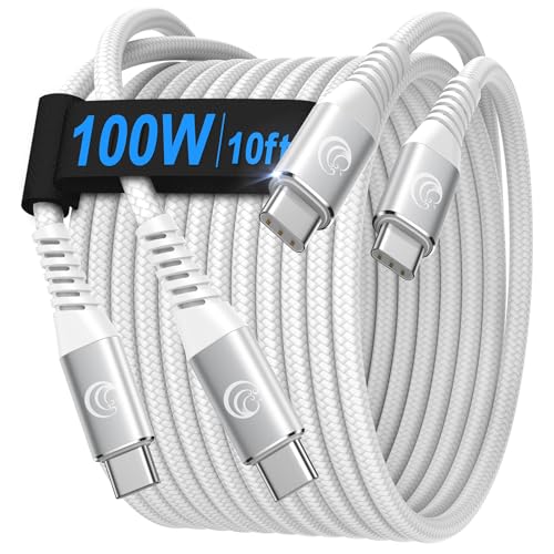 6 FT USB Type C Cable 2 Pack – High-Speed Fast Charging and Data Transfer Cord for Samsung Galaxy A Series and LG Models – Durable Nylon Braided Charger with Tangle-Free Design for Ultimate Convenience and Extended Reach