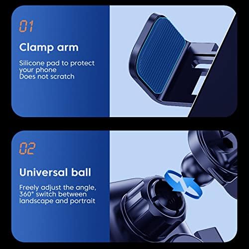 Redmaple 15 W Fast Wireless Car Charger with Auto-Clamping Phone Holder for Air Vent – Effortless Charging & Enhanced Compatibility for i Phone 14/13/12/11 Pro/XR/XS/X/8 – Streamlined Design for Hands-Free Navigation and Safety