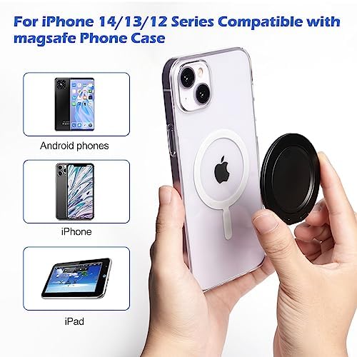 Revolutionary Magnetic Ring Holder & Kickstand for i Phone 12, 13, 14, & 15 – Mag Safe-Compatible Removable Grip for Ultimate Versatility and Secure Viewing Experience