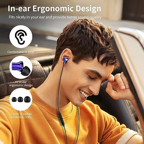 COOYA USB C Headphones – Premium Wired Earbuds with Enhanced Bass Stereo Sound & Noise-Canceling Technology for i Phone 16 Plus, Samsung S25 Ultra, Pixel 9, and More – Magnetic Design for Easy Storage, Ergonomic Comfort, and Crystal-Clear Calls – Perfect for Music, Gaming, and Professional Use