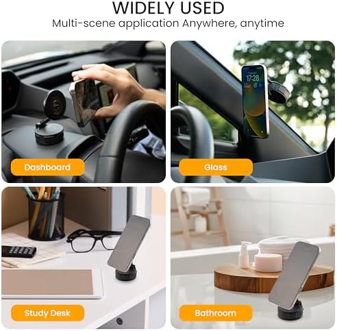 Ultimate 360-Degree Magnetic Phone Mount – Heavy-Duty Suction Holder for Secure Navigation & Versatile Outdoor Use – Mag Safe-Compatible Phone Holder for Enhanced Stability and Ease of Access – Transform Your Driving Experience with Superior Functionality