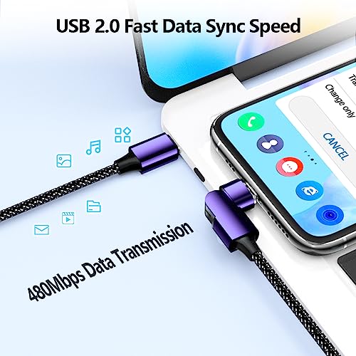 Ultimate 6.6 ft USB-C Magnetic Charger Cable – 2 Pack with 180-Degree Rotation for Effortless Connectivity, High-Speed 100 W Power Delivery for Mac Book Pro 2020, Samsung Galaxy S23/S22/S21 & Nintendo Switch – Durable Nylon Braided Design for Tangle-Free Use and Enhanced Device Compatibility