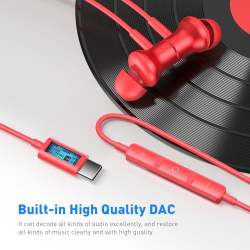 Elevate Your Sound Journey with Ergonomic USB C Noise-Canceling Earbuds – Magnetic In-Ear Headphones Featuring Built-in Microphone for Flawless Compatibility with i Phone 16 e/16 Pro Max, Android, Samsung Galaxy S25, and Pixel 8 – Unmatched Comfort, Exceptional Clarity, and Robust Durability for Everyday Listening Adventures