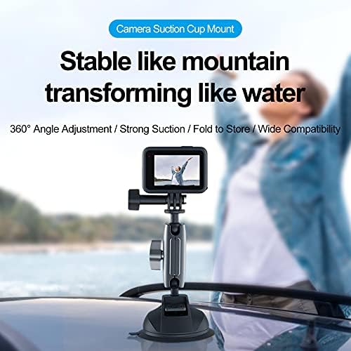 TELESIN Electric Magsafe Car Mount Vacuum Magnetic Car Phone Holder 105N 360° Reinforced Adjustable Swivel Lock, Suction Cup Phone Mount for Your Car/Gym/Mirror/iPhone & Android – Enhanced Compatibility and Speed