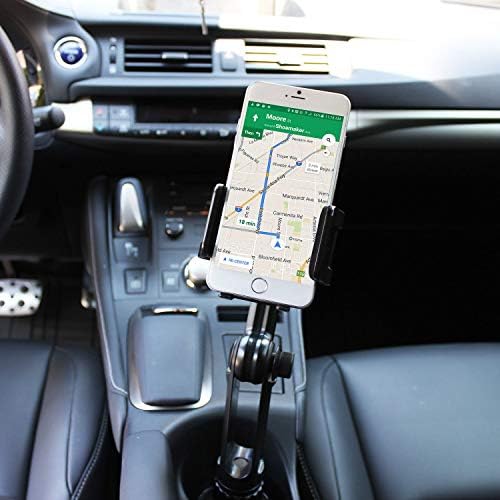 Revolutionary Car Cup Holder Phone Mount with Integrated Snack Tray – Ultimate Compatibility for i Phone, Samsung Galaxy, LG, Moto & Google Pixel – Hands-Free Convenience & 360-Degree Rotation for Safe Driving Enjoyment