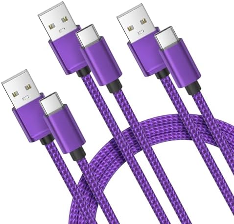 Premium Car Play Charging Cable Set for i Phone 16/15 Pro Max – 3-Pack (3.3 FT, 6.6 FT, 10 FT) USB A to USB C – Fast Data Transfer & Durable Design for i Pad Pro, Air Pods, Galaxy S24/S23/S22 & More – Enhanced Compatibility for Effortless Connectivity and Navigation