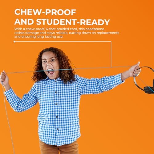 Gumdrop Drop Tech B1 On-Ear Headphones: Unmatched Durability for K-12 Classrooms – Comfortable Fit, Quick Device Connectivity, and Premium Sound Quality for Enhanced Learning Experience