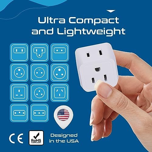 Ultimate Universal Travel Adapter: 35 W Fast Charging Power Converter with PD & QC 3.0, Dual USB-C & Triple USB Ports for Seamless Global Connectivity – Compatible with Type A, C, G, I Outlets for Effortless Charging Across EU, US, UK & Beyond – Perfect Travel Companion for Modern Explorers