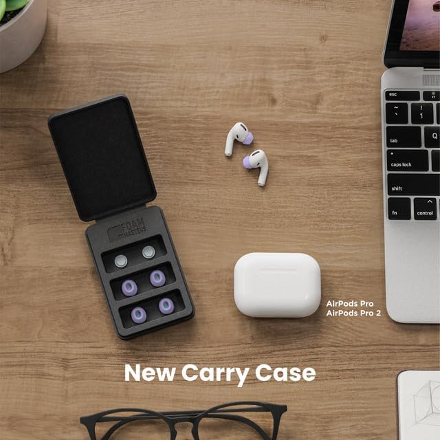Transform Your Air Pods Pro with Foam Masters Ultra-Premium Memory Foam Ear Tips | 3 Pairs in Black Magic Ver 6.0 | Unmatched Comfort & Secure Fit | Advanced Noise Cancellation for Enhanced Audio | Replacement Ear Buds S/M/L for Tailored Listening Experience | Elevate Your Sound Quality and Enjoy All-Day Wearability with Ergonomic Design