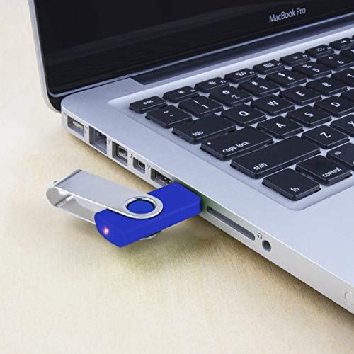Vibrant 64 GB USB Flash Drive Pack – 5 Colorful Metal Swivel Thumb Drives with LED Indicator & Lanyards for Easy Portability – Ideal for Students & Professionals Seeking Reliable Data Storage Solutions